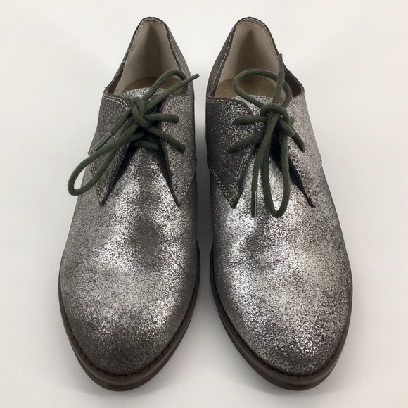 SEYCHELLES Metallic Silver Loafer Size 7 - Picture 2 of 6